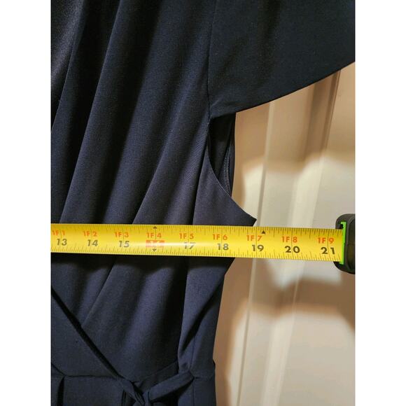 Jessica Howard Navy Blue Women's Wrap Dress Short Sleeve Size 12 Career - Picture 8 of 9